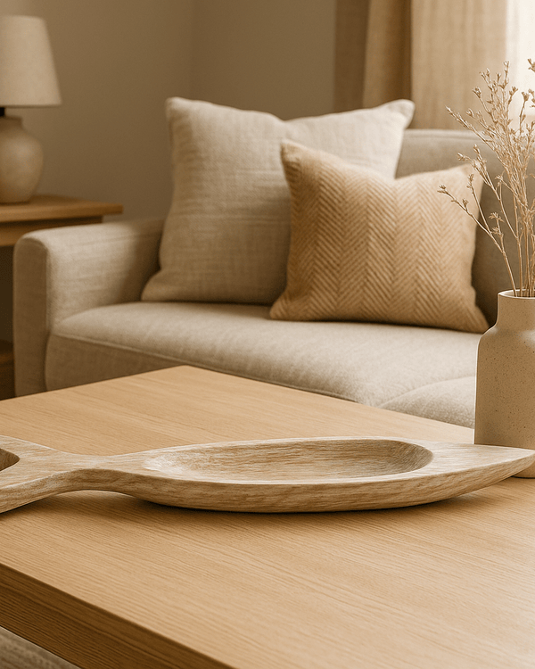 Natural Mango Wood Fish Centrepiece by simply Hazel