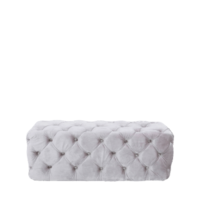 simply HAZEL Ottoman Belle Soft Pink Tufted Bench