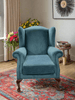 simply HAZEL Queen Anne Chair Queen Anne custom Irish Made wingback armchair in Teal