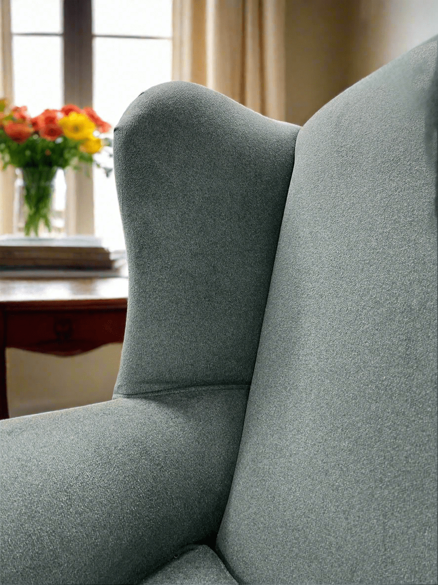 simply HAZEL Queen Anne Chair Queen Anne custom Irish Made wingback armchair in Teal