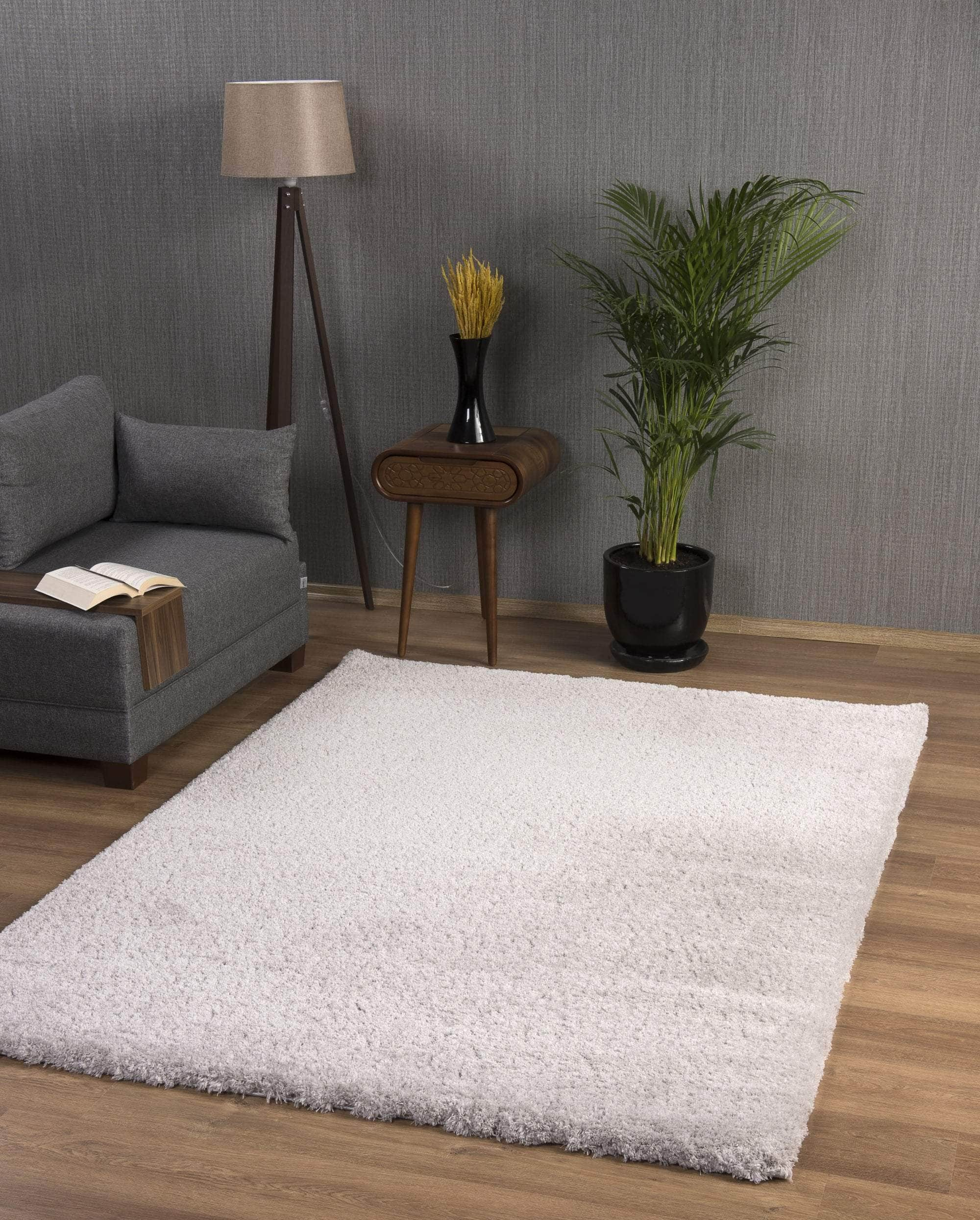 simply HAZEL Rugs 80/150cm / Silver Prada Shaggy Rug series