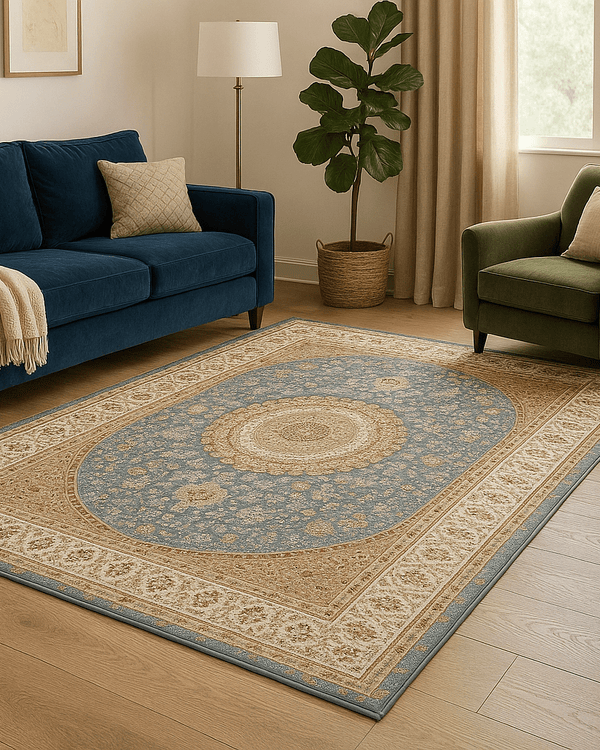 HEREKE SERIES TRADITIONAL RUG – CREAM | RED | GREEN | BLUE (160 x 230cm) by simply Hazel