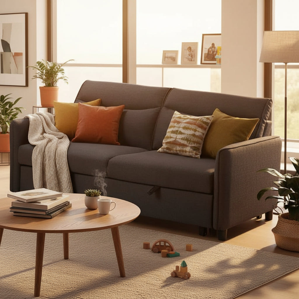 simply HAZEL Sofa-Bed SHEILA GREY SOFA-BED  by simply HAZEL