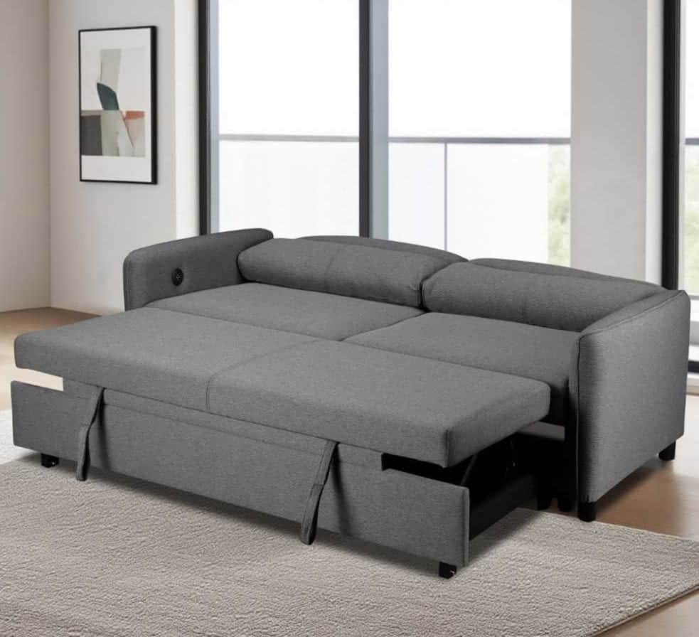 simply HAZEL Sofa-Bed SHEILA GREY SOFA-BED  by simply HAZEL