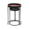 simply HAZEL Table Olin Set of 2 Red and Black Nesting Tables