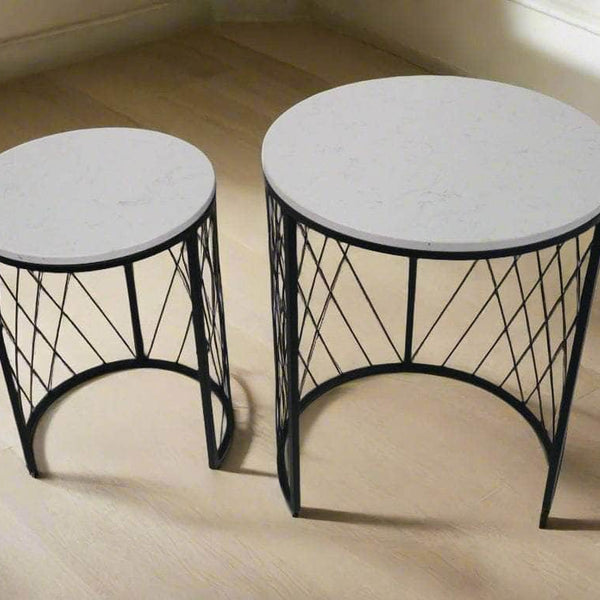 simply Hazel Table Nest – Metal Black – 60cm & 50cm