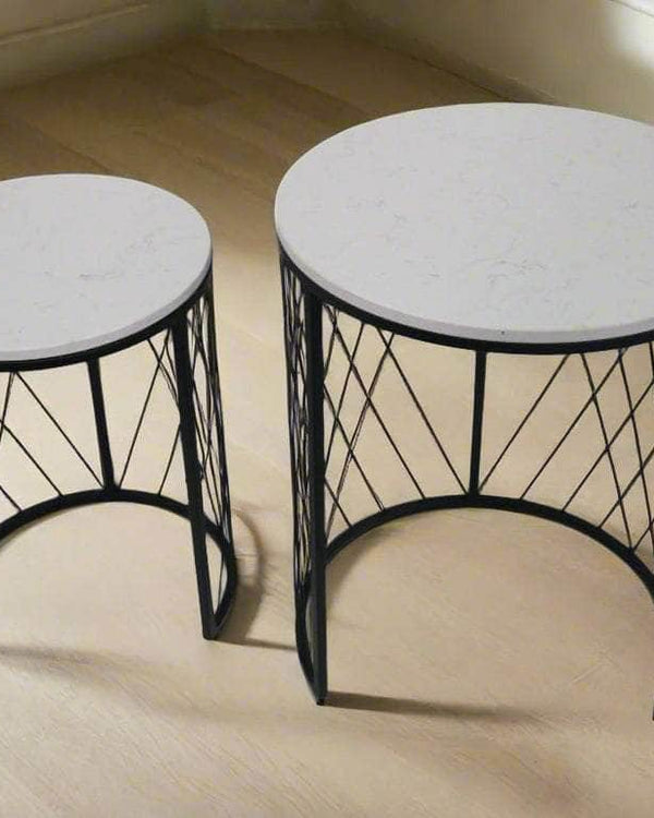 simply Hazel Table Nest – Metal Black – 60cm & 50cm