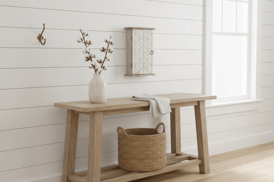 simply HAZEL Urban style Key Storage Cabinet - MANGO CARVED BROWN by simply Hazel