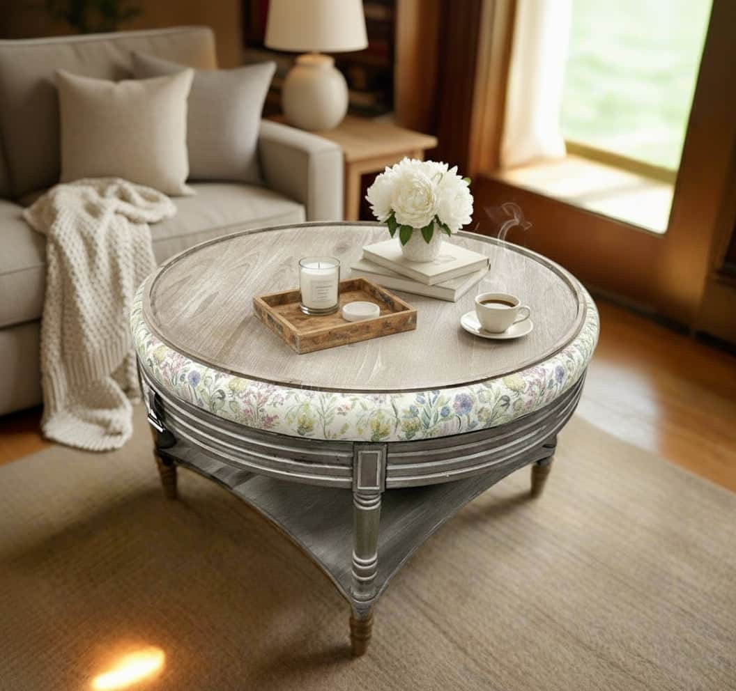 simply Hazel x Voyage Maison Voyage Maison Furniture X simply Hazel Custom MAURICE OTTOMAN TABLE WITH MORNING CHORUS CREAM by Voyage Maison (Custom Upholstered by simply Hazel)