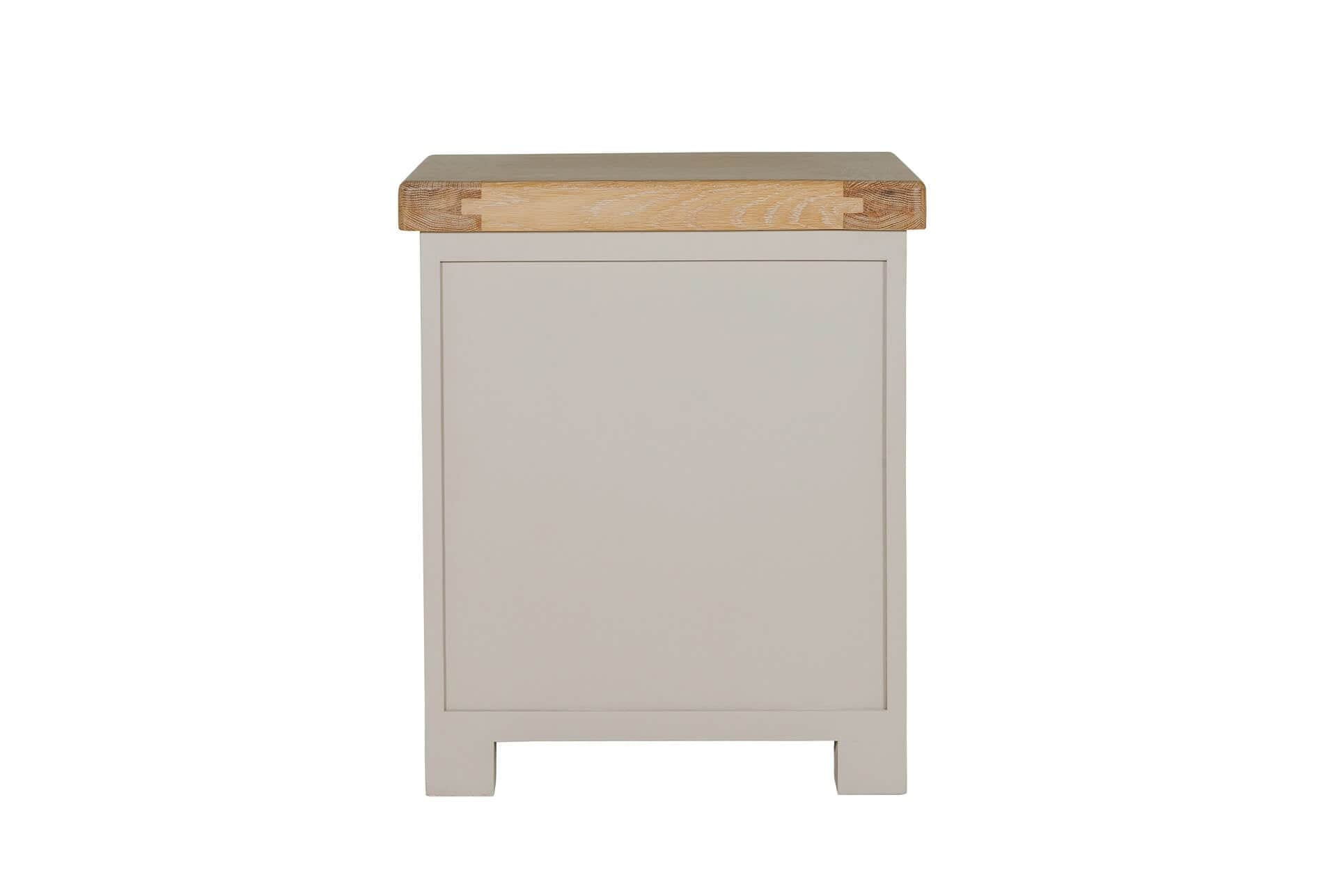 Vida Bedroom Vanities Doune 3 Drawer Bedside Table Taupe