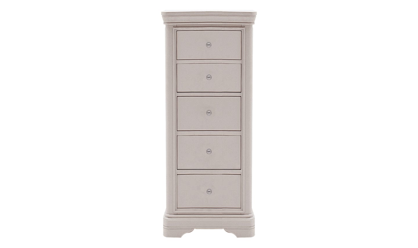 Vida Bedroom Vanities Taupe Mabel Tall Chest - 5 Drawer