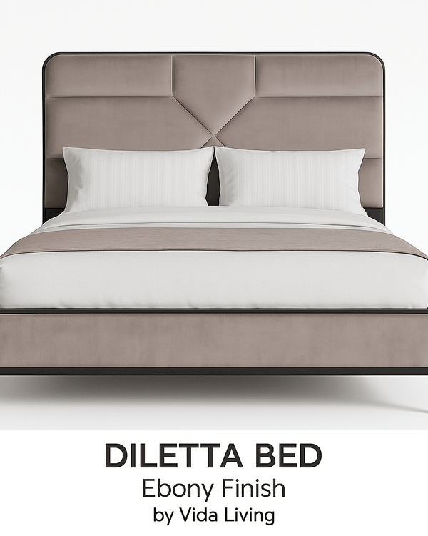 DILETTA BED Ebony Finish by Vida Living