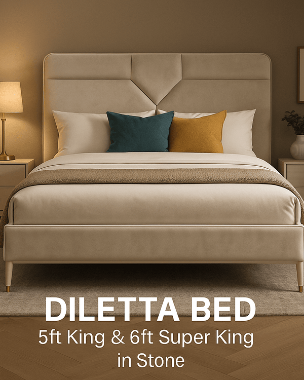 DILETTA BED Stone Finish by Vida Living