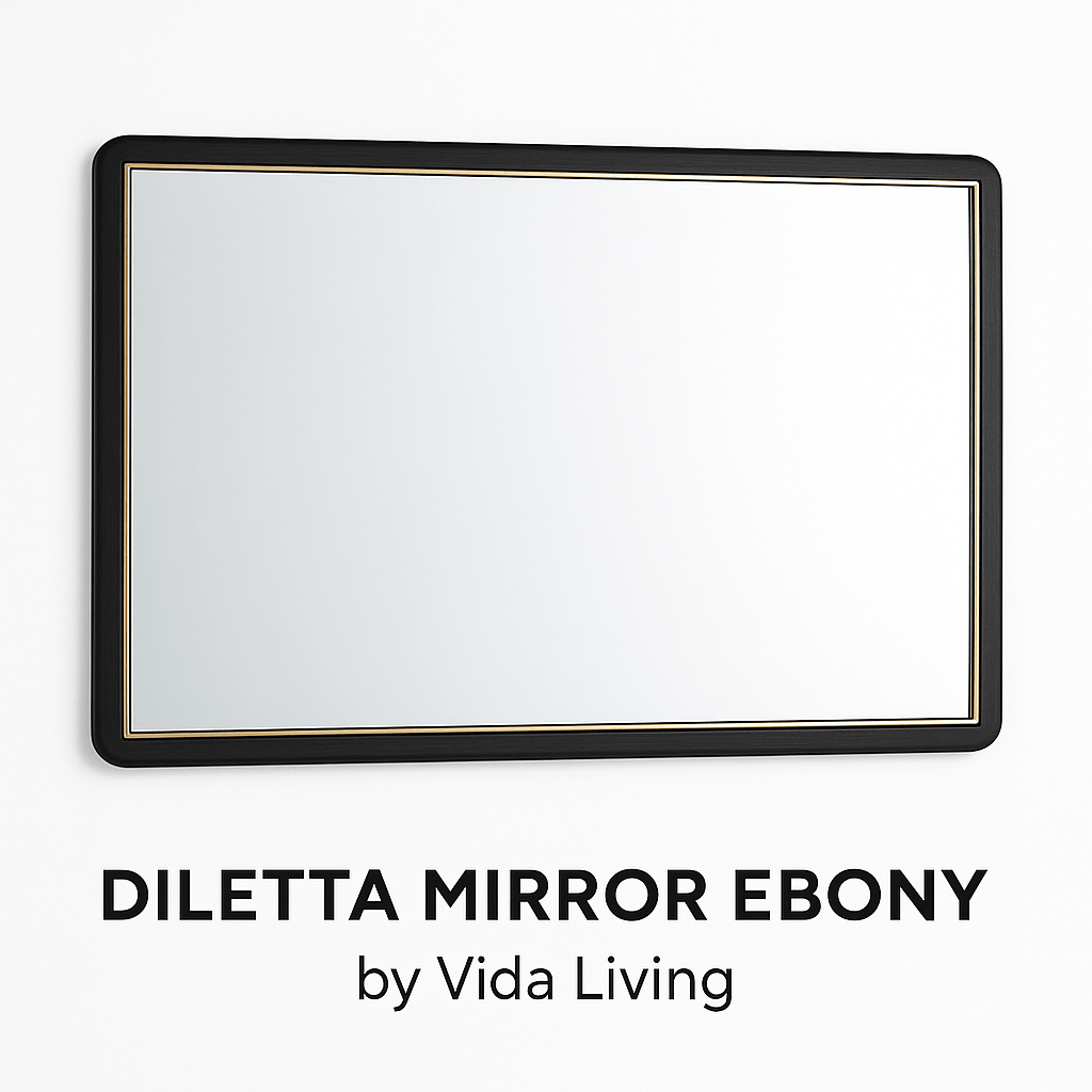 Vida Living Mirror DILETTA MIRROR Ebony | Ash Frame by Vida Living