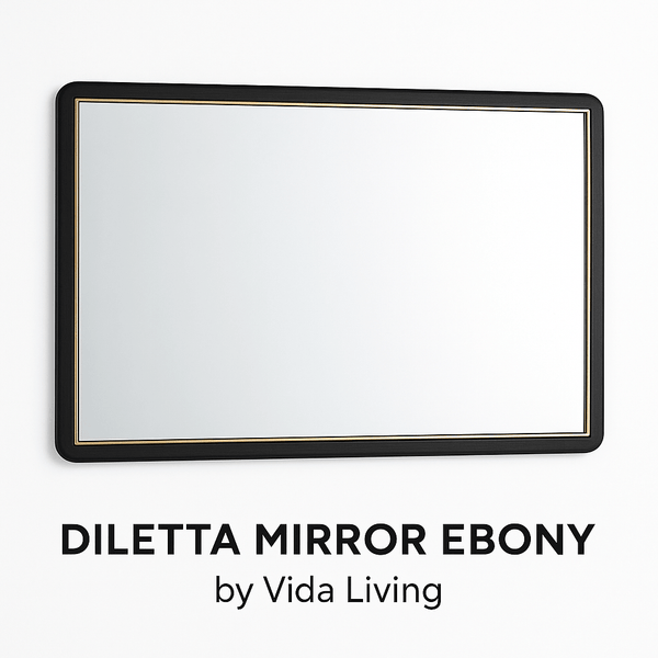 DILETTA MIRROR Ebony | Ash Frame by Vida Living