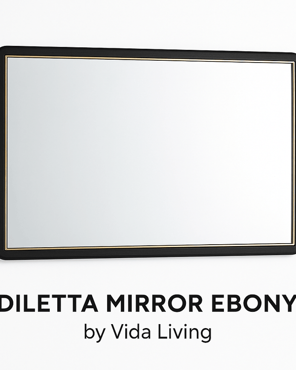 DILETTA MIRROR Ebony | Ash Frame by Vida Living