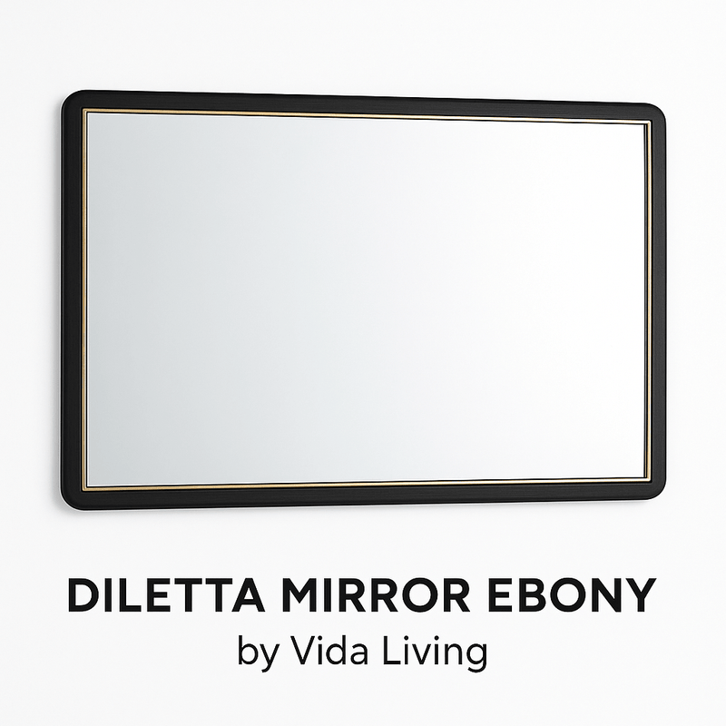 DILETTA MIRROR Ebony | Ash Frame by Vida Living