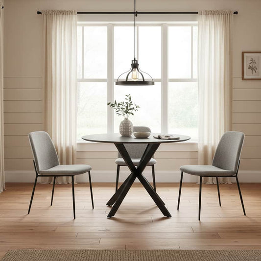 Vida Living Table Smoke SADIA 1100 ROUND DINING TABLE by VIDA Living