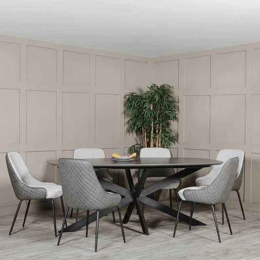 Vida Living Table Smoke SADIA 1600 OVAL DINING TABLE by VIDA Living