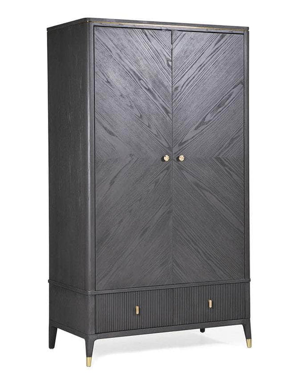 DILETTA 2 DOOR WARDROBE Ebony | Ash Wood Veneer by Vida Living
