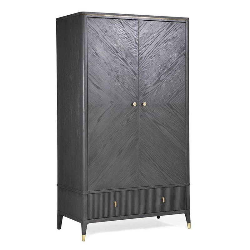 DILETTA 2 DOOR WARDROBE Ebony | Ash Wood Veneer by Vida Living