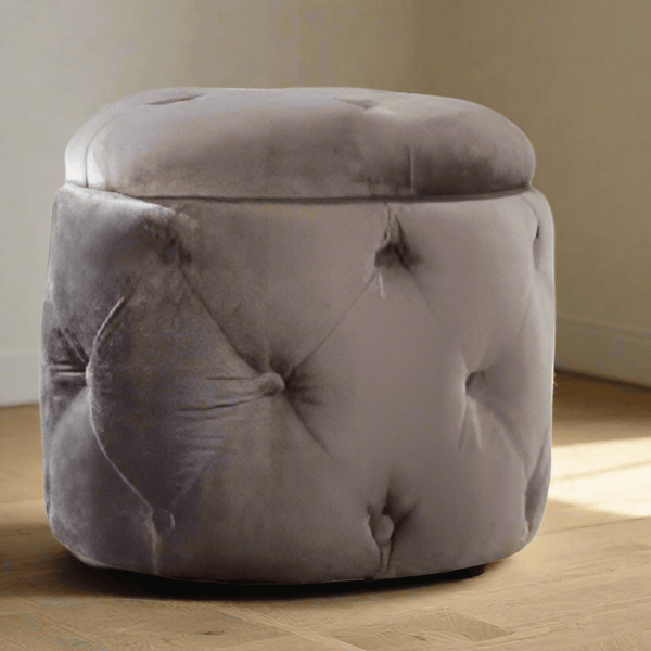NICOLETTE FOOTSTOOL - PEWTER by Vida
