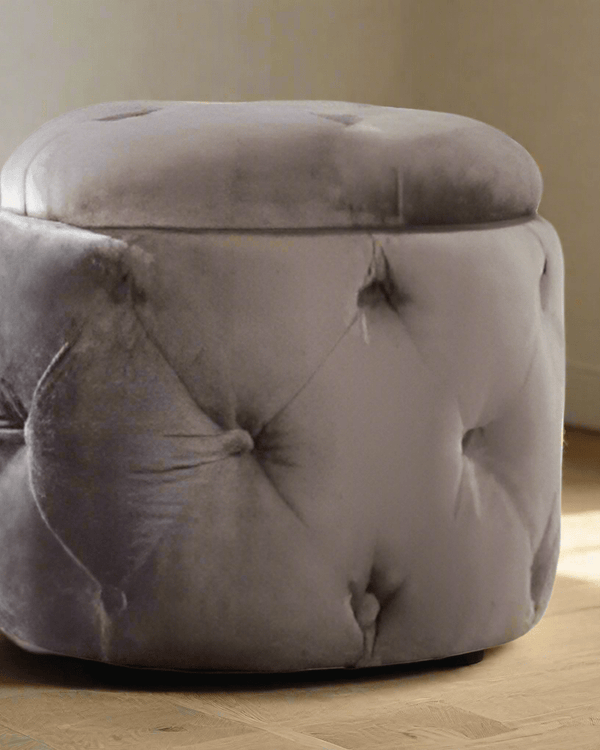 NICOLETTE FOOTSTOOL - PEWTER by Vida