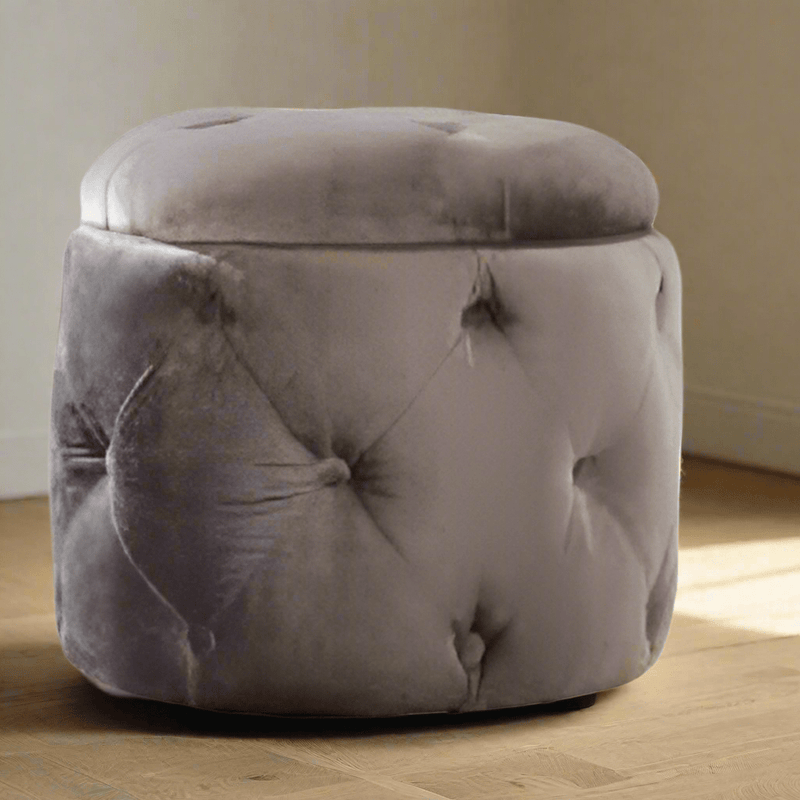 NICOLETTE FOOTSTOOL - PEWTER by Vida