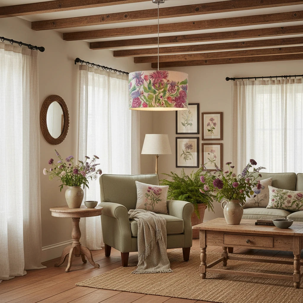 Voyage Maison 40cm Fairytale Bristles (40cm or 52cm) Eva Lamp Shade Damson