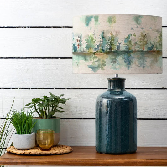 Voyage Maison Aqua ELSPETH & WILDERNESS TOPAZ EVA COMPLETE TABLE LAMP BUNDLE (3 base colours to choose from)