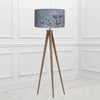 Voyage Maison Grey Wash Aratus Nut or Grey Wash Tripod Floor Lamp with Elysium Sapphire Storm Shade Bundle