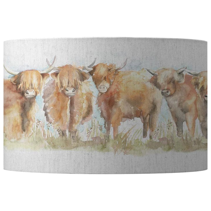 Voyage Maison Highland Cattle 40cm or  52cm Eva Floor Lamp Shade Linen