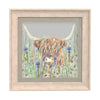 Voyage Maison Interior Design Range Alfie Silver Highland Cow Birch Framed Print - 46x46cm