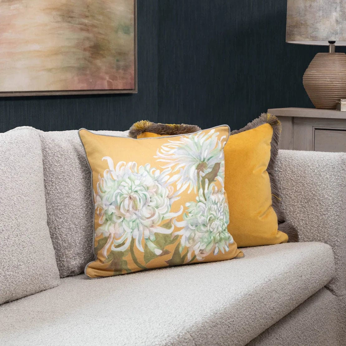 Voyage Maison Interior Design Range Belladonna Honey Printed Cushion - 50x50cm