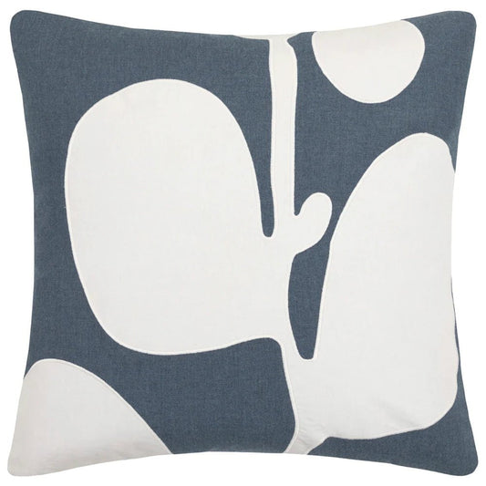Voyage Maison Interior Design Range Betel Embroidered Cushion in Bluebell 50x50cm