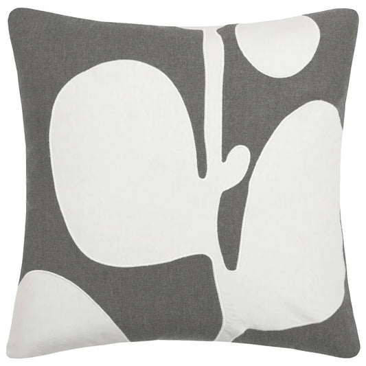 Voyage Maison Interior Design Range Betel Embroidered Cushion in Storm 50x50cm