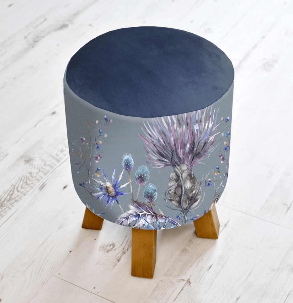 Voyage Maison Interior Design Range Elysium Sapphire Monty Footstool