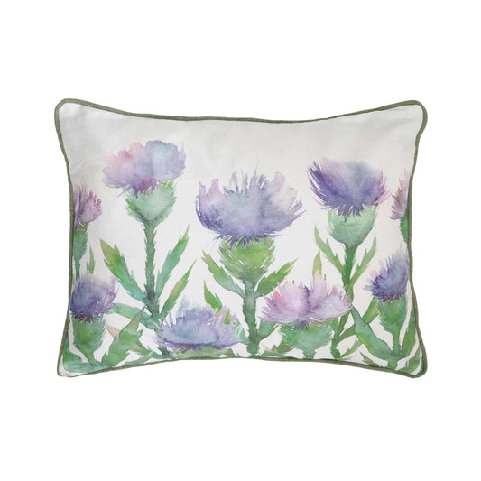 Voyage Maison Interior Design Range Erskine Heather Cream Printed Cushion - 50x40cm