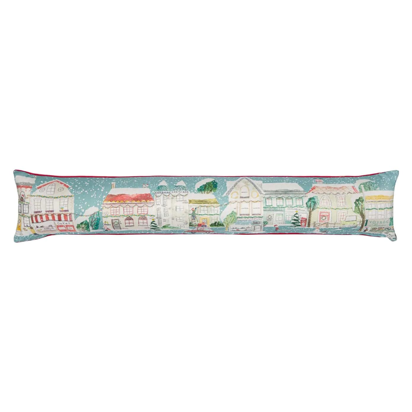 Voyage Maison Interior Design Range Festive Lane Printed Cotton Draught Excluder - 90x20cm