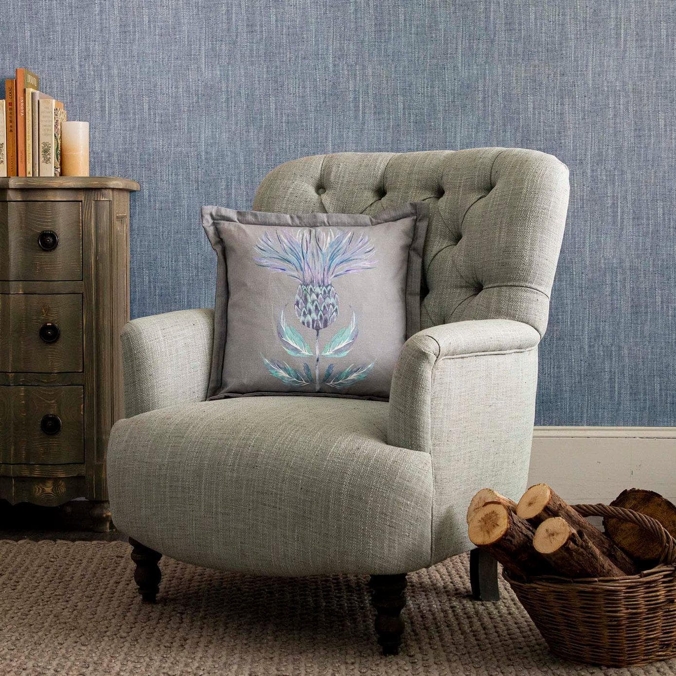 Voyage Maison Interior Design Range Firth Azure Printed Cushion - 46x46cm