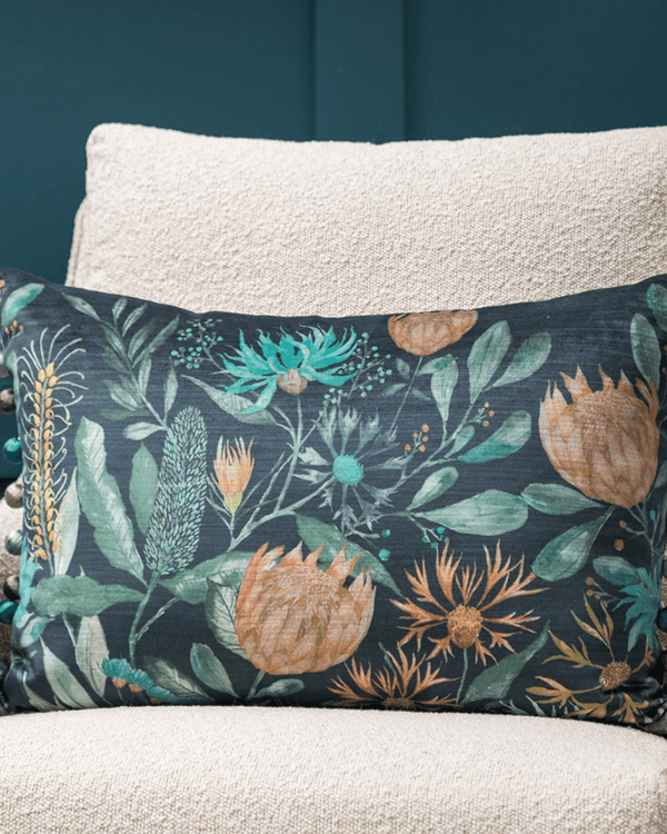 Fortazela Sapphire Velvet Cushion by Voyage Maison