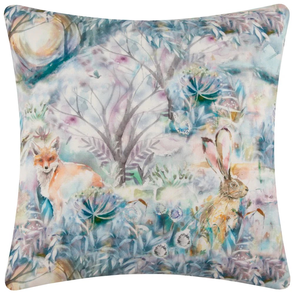 Voyage Maison Interior Design Range FOX AND HARE OUTDOOR CUSHION in TRUE BLUE