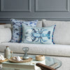 Voyage Maison Interior Design Range GERROA PRINTED FEATHER CUSHION in COBALT or SEAFOAM