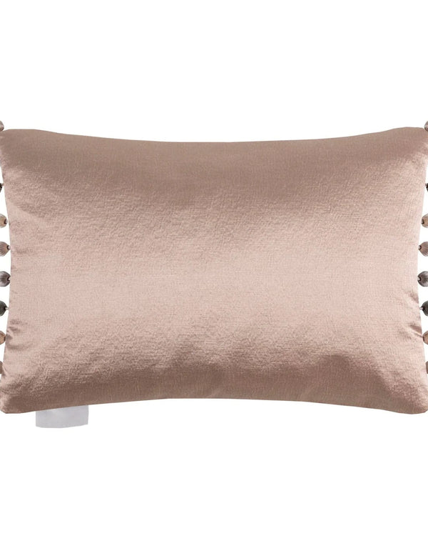 Glaze Coral Satin Cushion by Voyage Maison