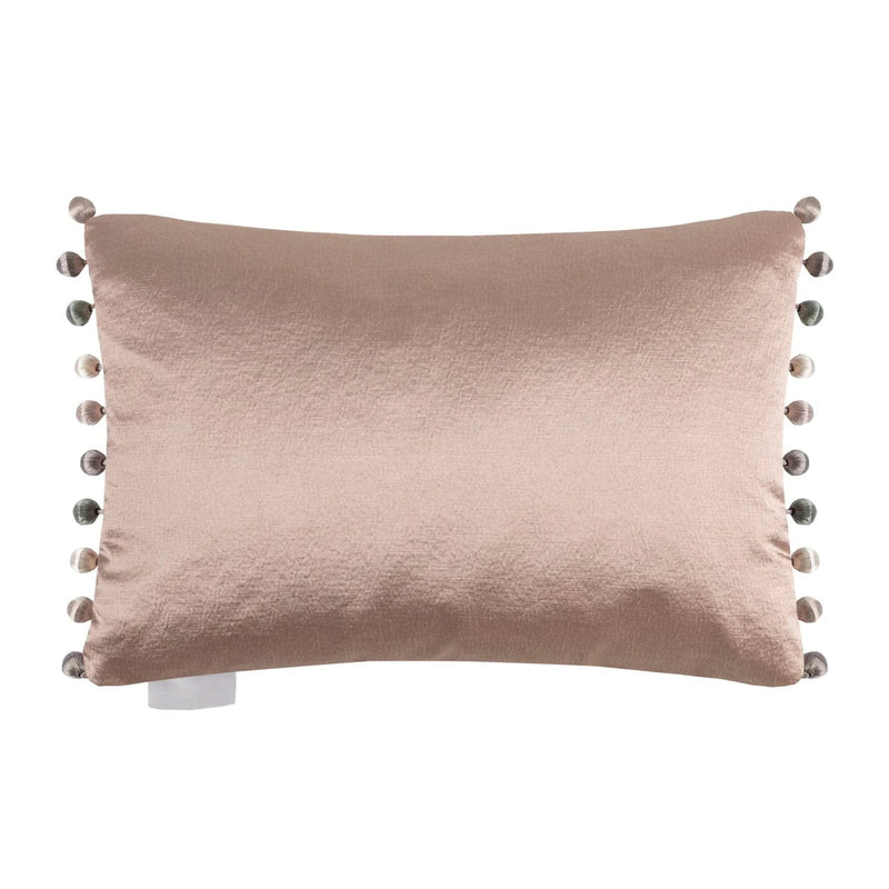 Glaze Coral Satin Cushion by Voyage Maison