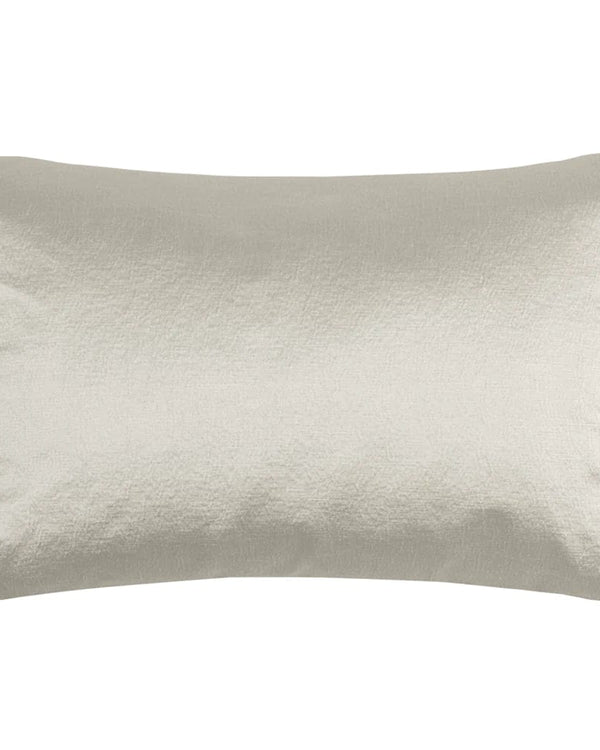 Glaze Ivory Satin Cushion by Voyage Maison