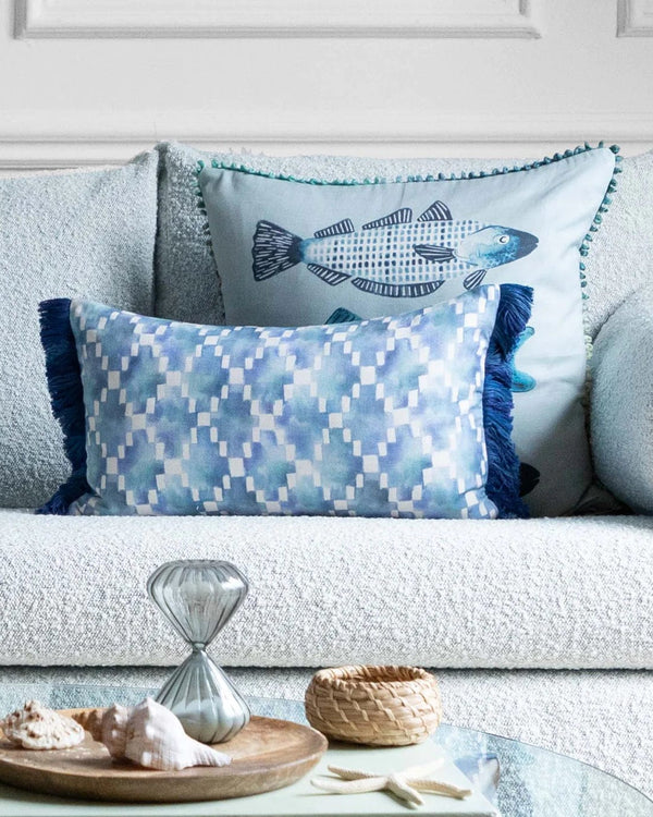 Glenaire Cobalt Cushion by Voyage Maison