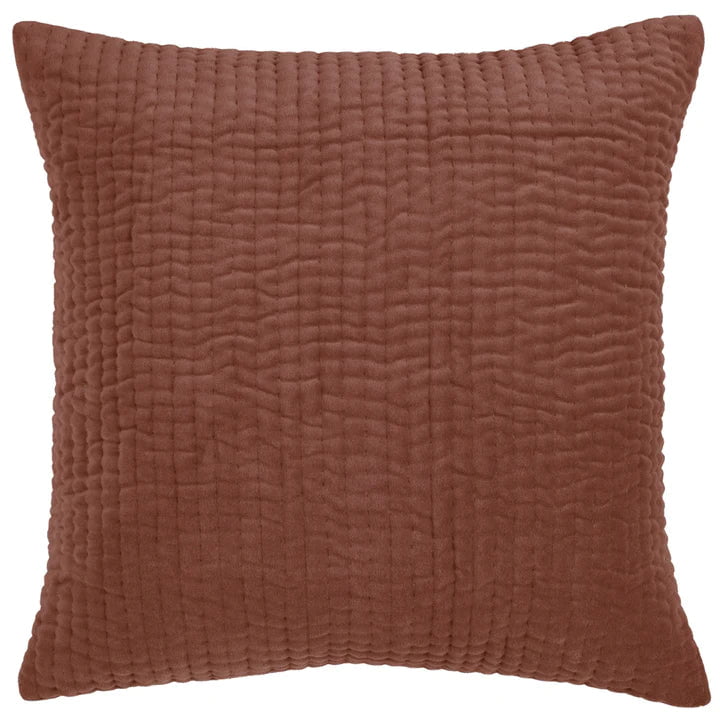 Voyage Maison Interior Design Range Haze Embroidered Feather Cushion Persimmon  50x50cm