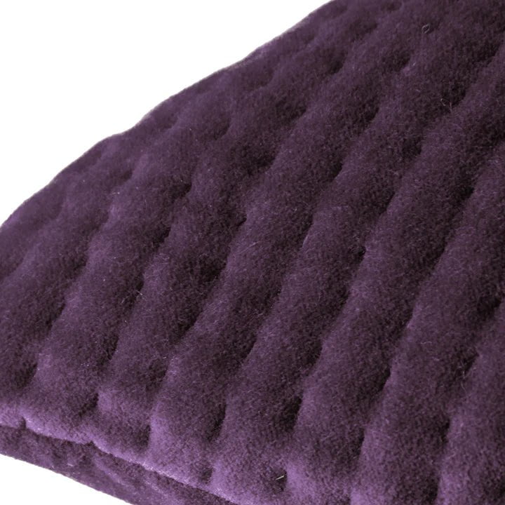 Voyage Maison Interior Design Range Haze Embroidered Feather Cushion Plum-  40x60cm