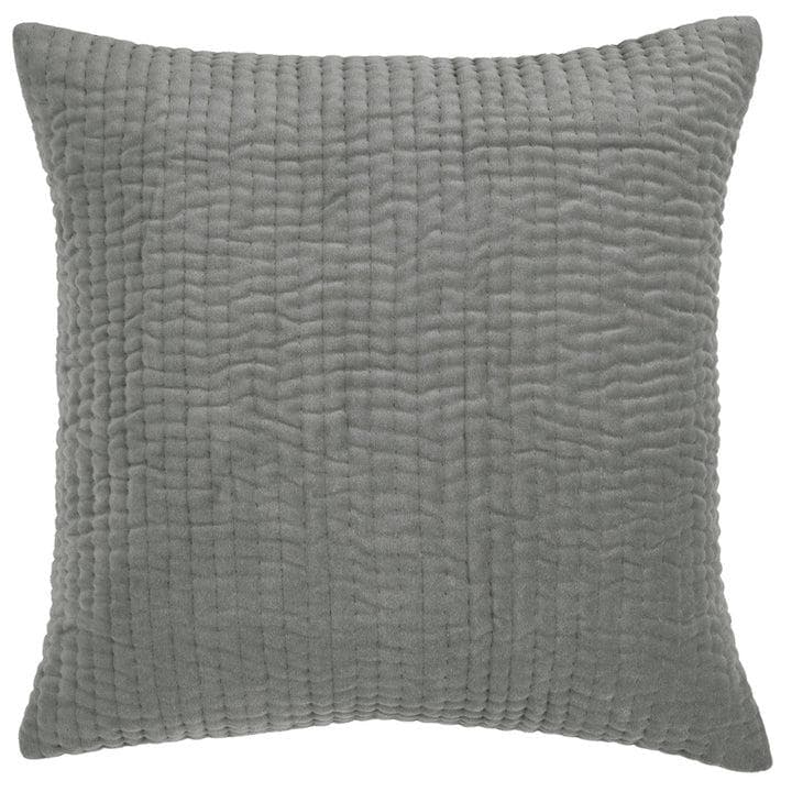 Voyage Maison Interior Design Range HAZE EMBROIDERED FEATHER CUSHION STEEL- 50x50cm